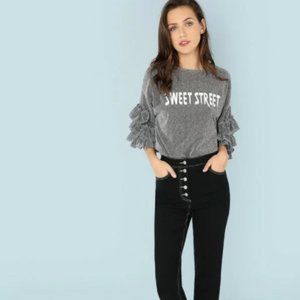 Shein Sweet Street Glitter Tee